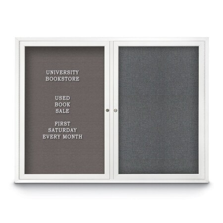 United Visual Products Corkboard, 96"x48", Pearl/Black UV435H-BLACK-PEARL
